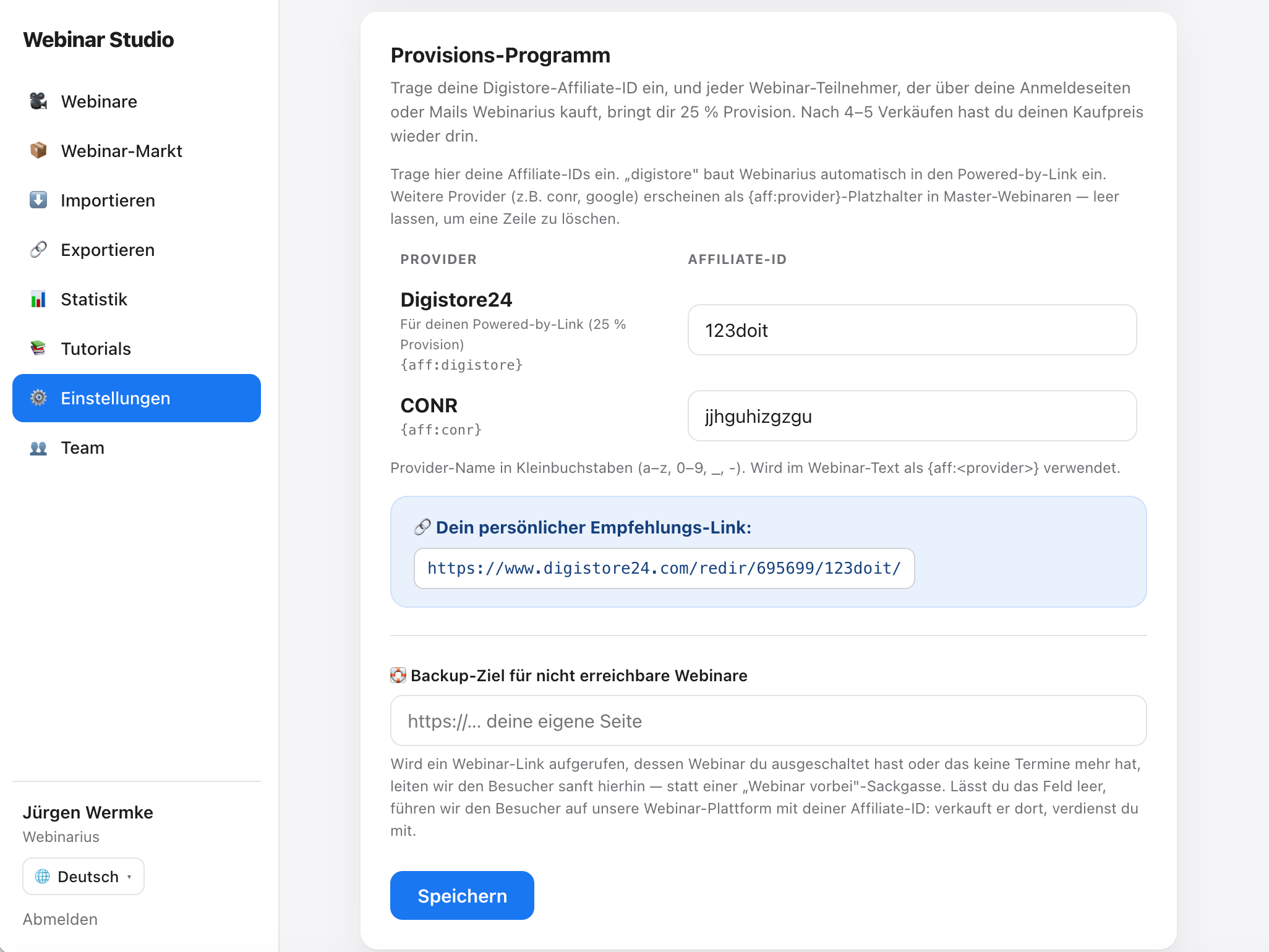 Provisions-Programm